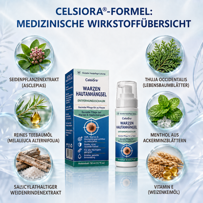 🇩🇪✨🌿 Celsiora® 7-Tage Warzen- & Hautanhängsel-Entfernungsschaum (Gezielte Pflege bei Warzen, Hautanhängseln & unebenem Hautbild)