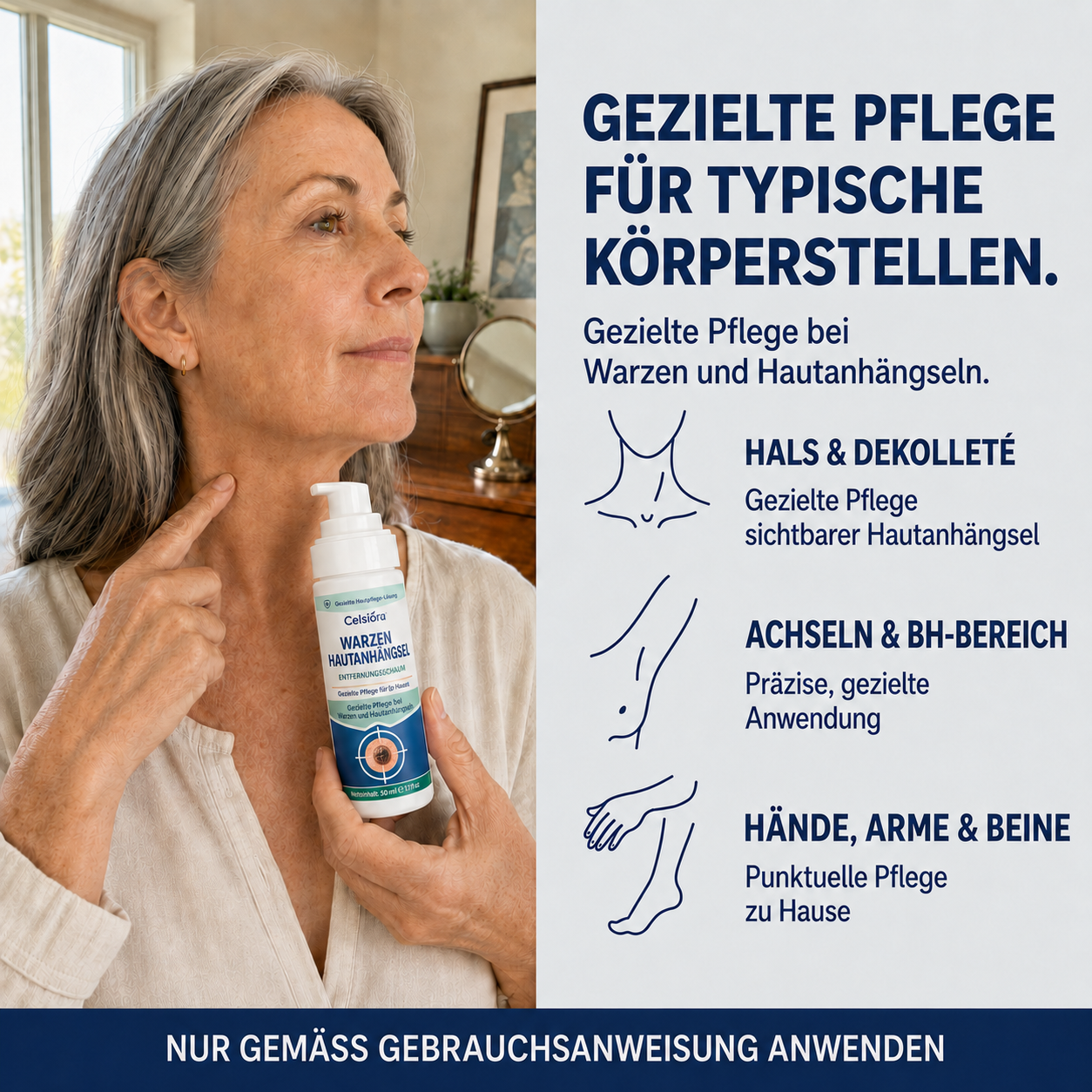 🇩🇪✨🌿 Celsiora® 7-Tage Warzen- & Hautanhängsel-Entfernungsschaum (Gezielte Pflege bei Warzen, Hautanhängseln & unebenem Hautbild)