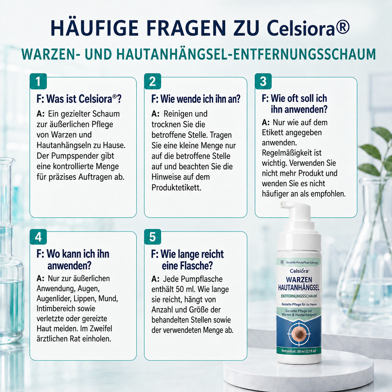 🇩🇪✨🌿 Celsiora® 7-Tage Warzen- & Hautanhängsel-Entfernungsschaum (Gezielte Pflege bei Warzen, Hautanhängseln & unebenem Hautbild)